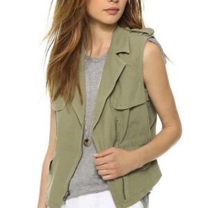 NWT Madewell Olive Green Modern Safari Military Vest Size Small